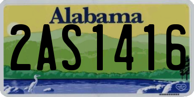 AL license plate 2AS1416