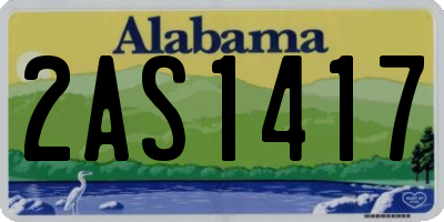 AL license plate 2AS1417