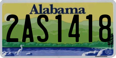 AL license plate 2AS1418