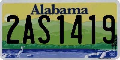 AL license plate 2AS1419