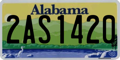 AL license plate 2AS1420
