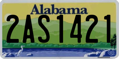 AL license plate 2AS1421