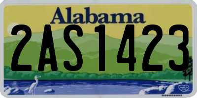 AL license plate 2AS1423