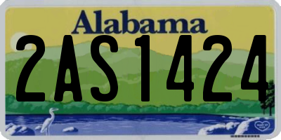 AL license plate 2AS1424