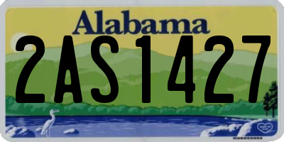 AL license plate 2AS1427