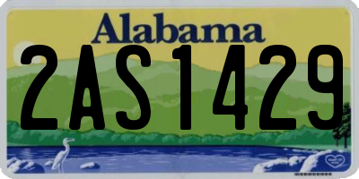 AL license plate 2AS1429