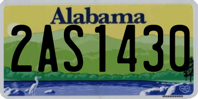 AL license plate 2AS1430