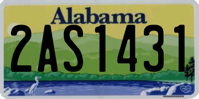 AL license plate 2AS1431