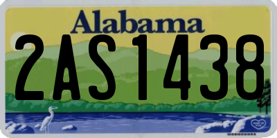 AL license plate 2AS1438