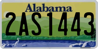 AL license plate 2AS1443