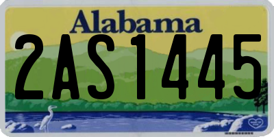 AL license plate 2AS1445