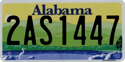 AL license plate 2AS1447