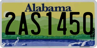 AL license plate 2AS1450