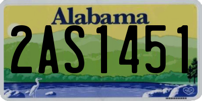 AL license plate 2AS1451