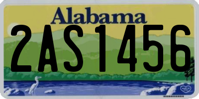 AL license plate 2AS1456