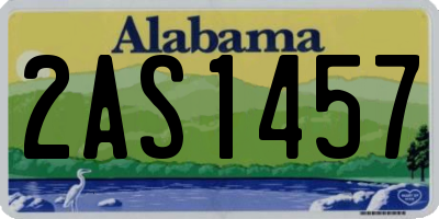 AL license plate 2AS1457