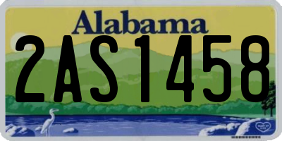 AL license plate 2AS1458