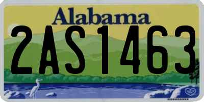 AL license plate 2AS1463