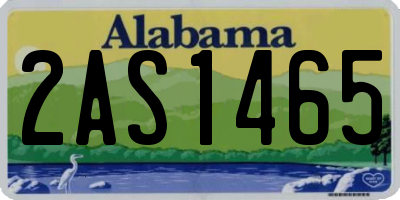 AL license plate 2AS1465