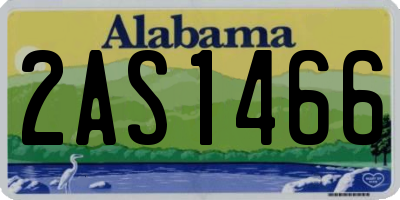 AL license plate 2AS1466