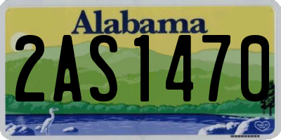 AL license plate 2AS1470
