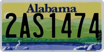 AL license plate 2AS1474