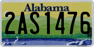 AL license plate 2AS1476