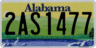 AL license plate 2AS1477