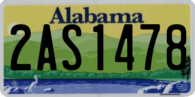 AL license plate 2AS1478