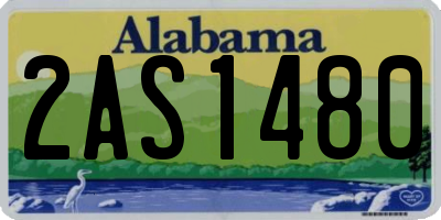 AL license plate 2AS1480