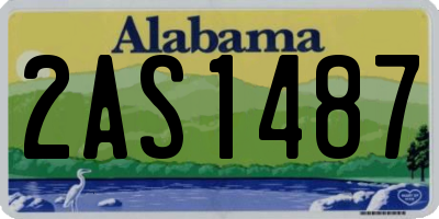 AL license plate 2AS1487
