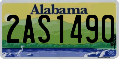 AL license plate 2AS1490