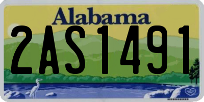 AL license plate 2AS1491