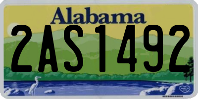 AL license plate 2AS1492