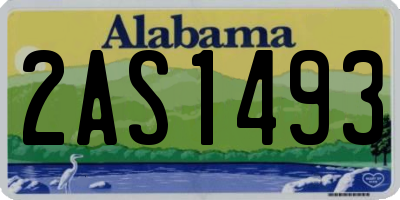 AL license plate 2AS1493