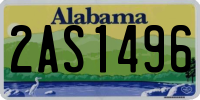AL license plate 2AS1496