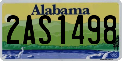 AL license plate 2AS1498