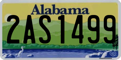 AL license plate 2AS1499