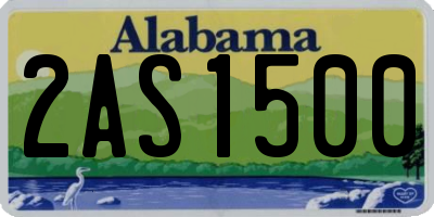 AL license plate 2AS1500