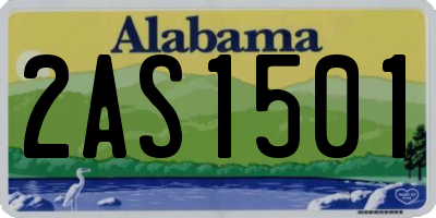 AL license plate 2AS1501