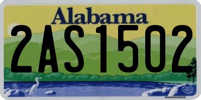 AL license plate 2AS1502