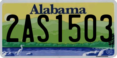 AL license plate 2AS1503