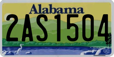 AL license plate 2AS1504
