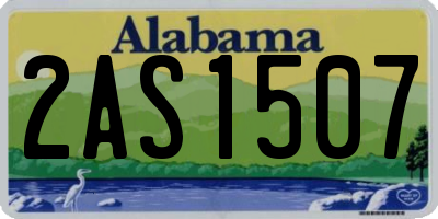 AL license plate 2AS1507