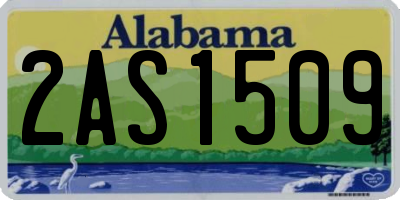AL license plate 2AS1509