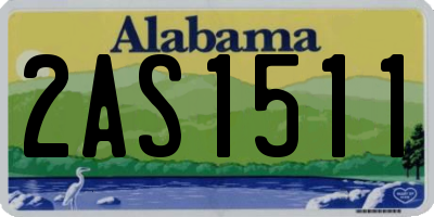 AL license plate 2AS1511
