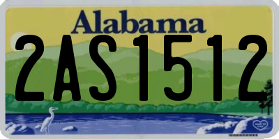 AL license plate 2AS1512