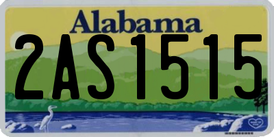 AL license plate 2AS1515