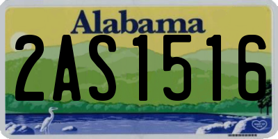 AL license plate 2AS1516