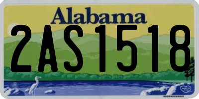 AL license plate 2AS1518